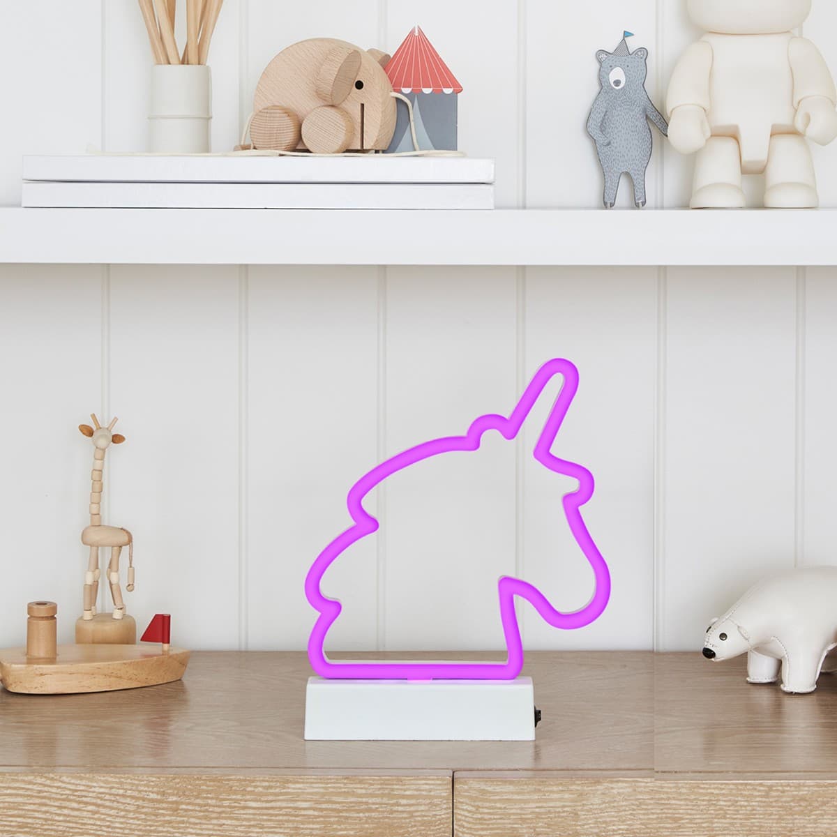 Neon Unicorn Lamp in Pink-img-2