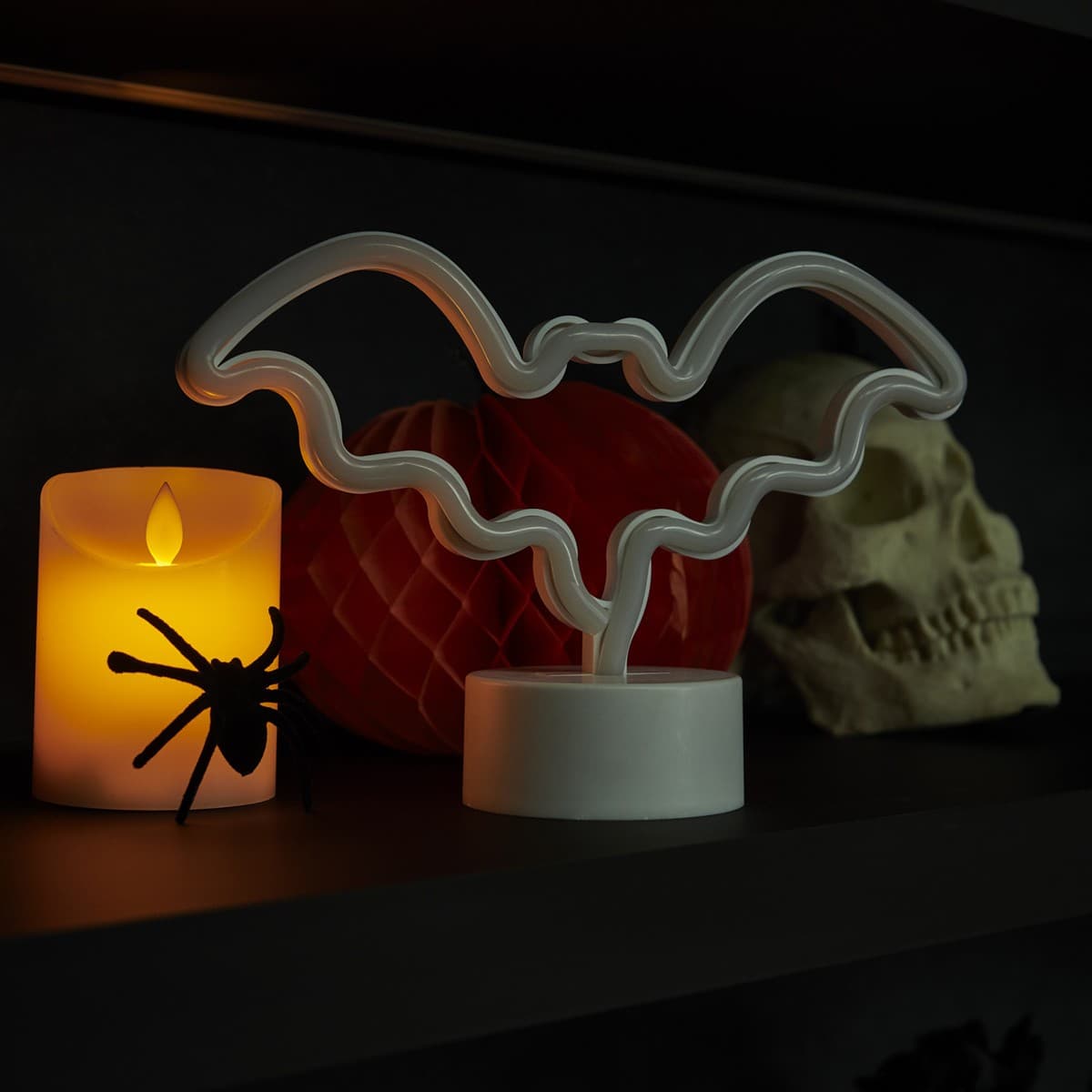Neon Bat Lamp in Red-img-3