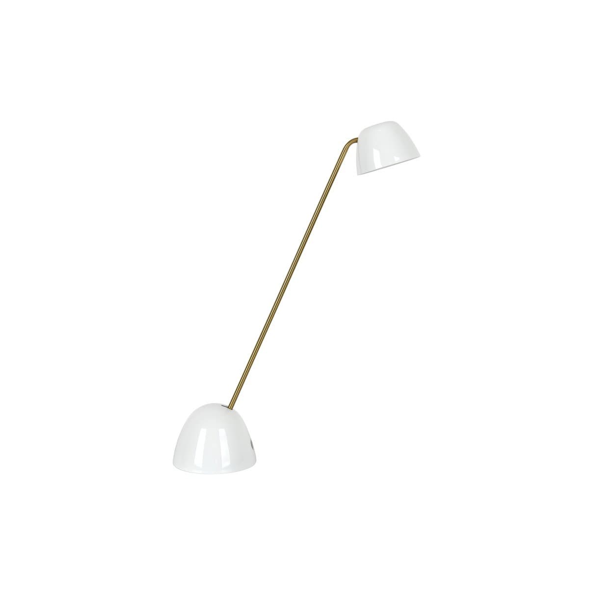 Odeon LED Day Night Sleep+ Task Lamp in White with Brass Finish-img-1