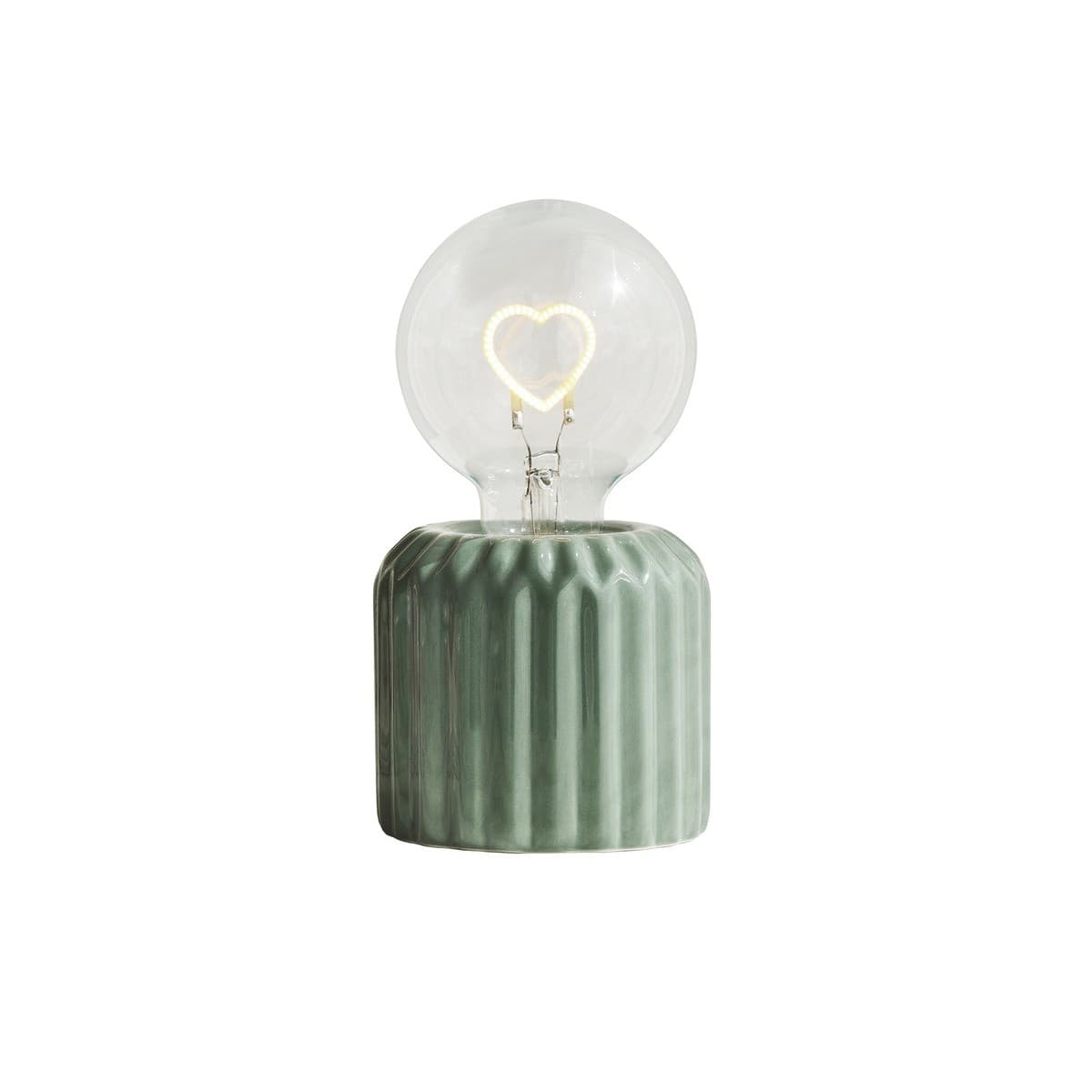 Sadie LED Heart Table Lamp in Sage-img-1