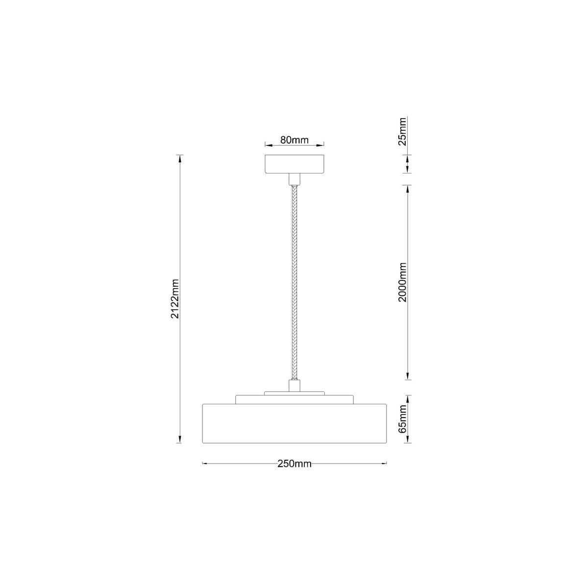 Uno 1 Light Pendant In White