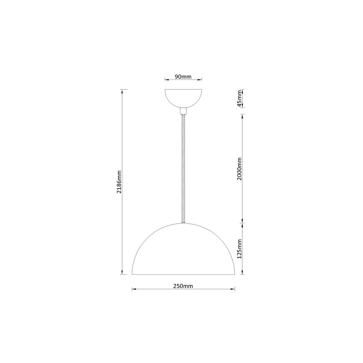 Domo 1 Light Small Pendant In White