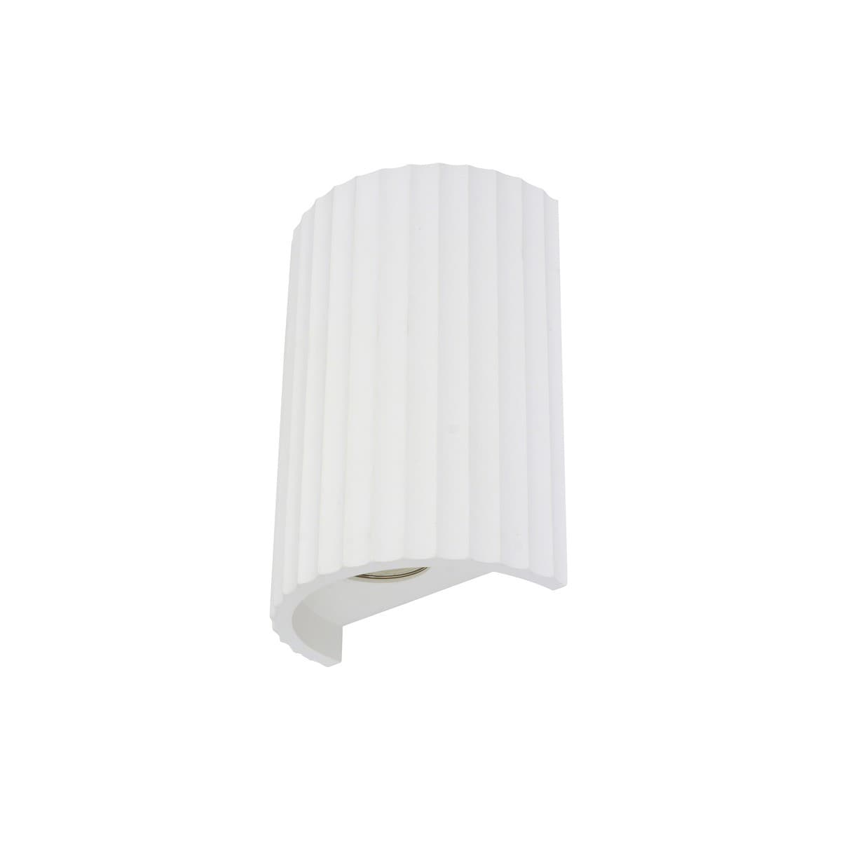 MFL Gypsum 2 Light Up/Down Wall Bracket in Ribbed White-img-1