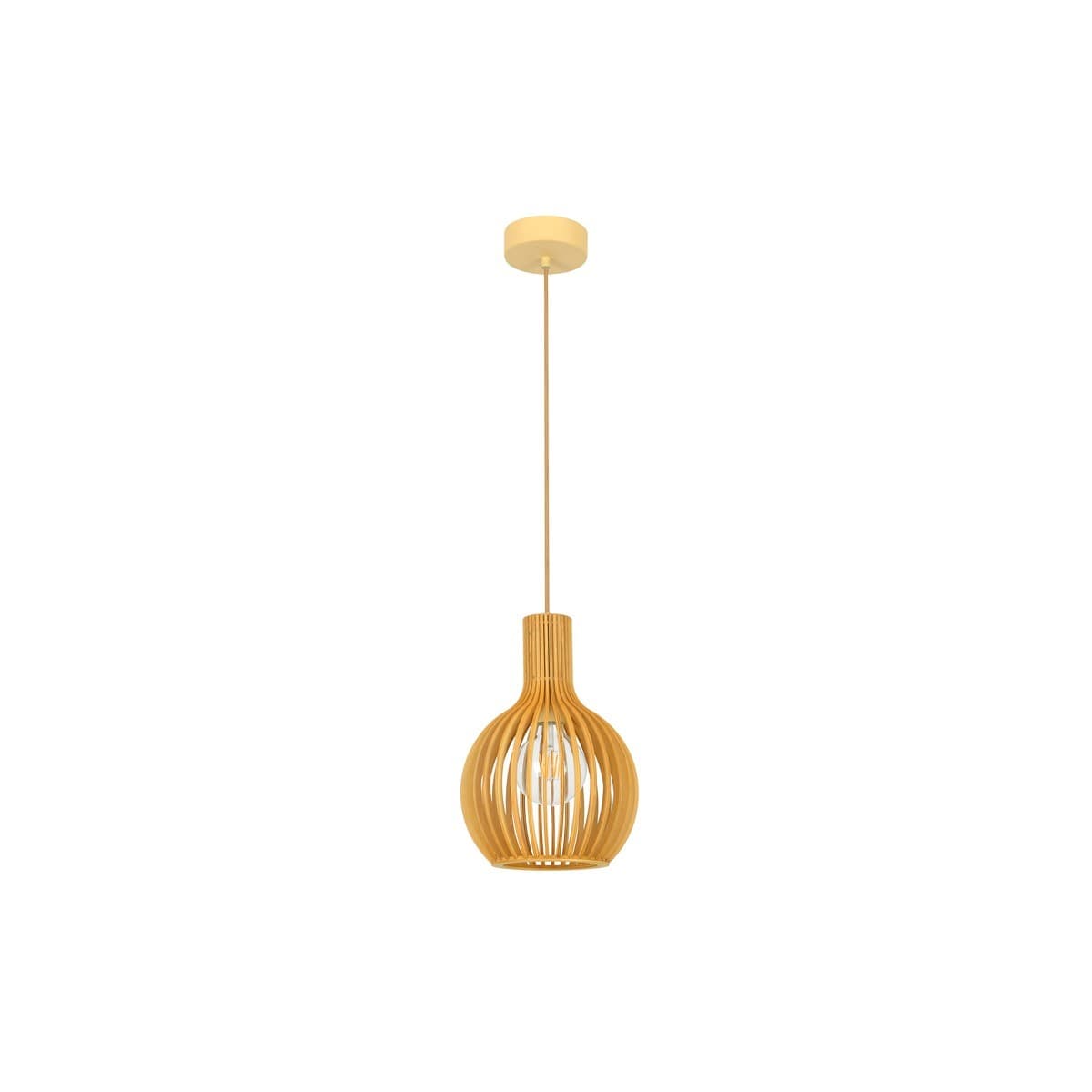 Malmo II 1 Light Small Timber Pendant in Natural-img-1