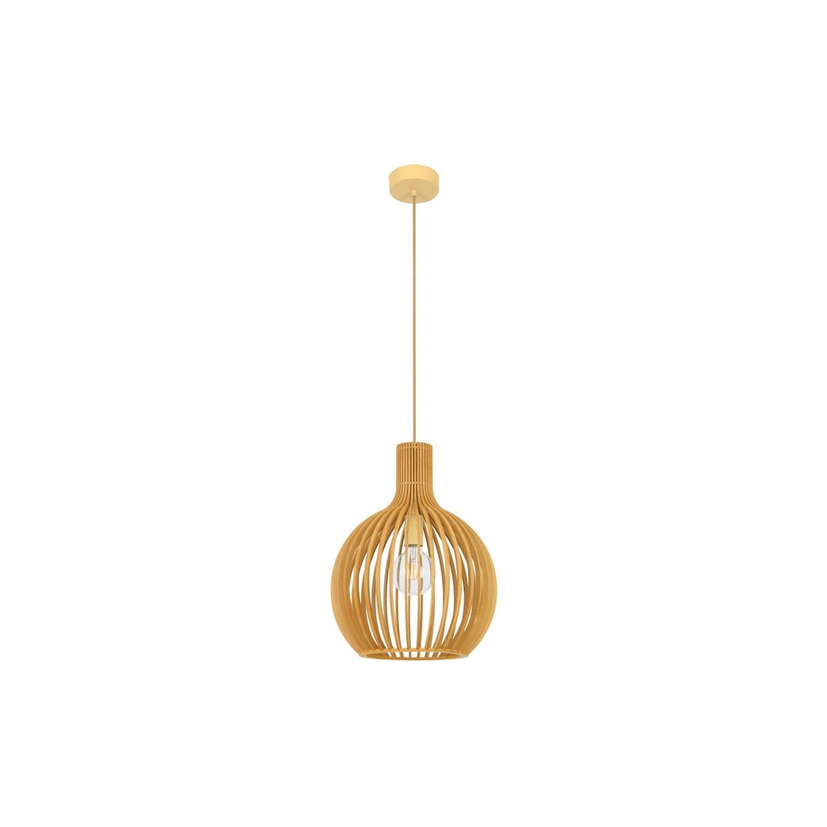 Malmo II 1 Light Medium Timber Pendant in Natural-img-1