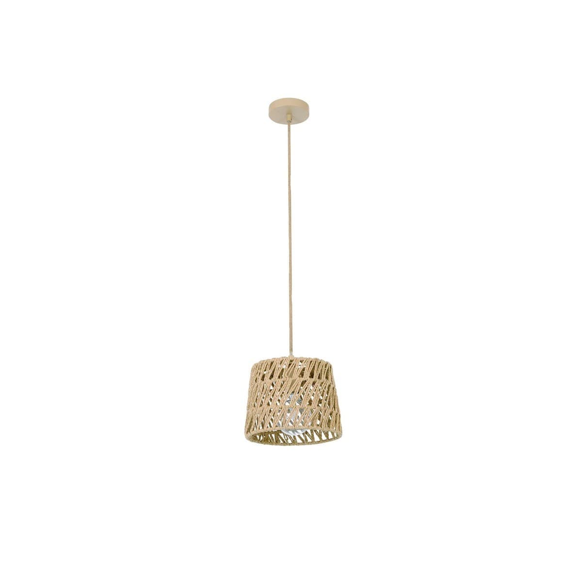 Byron 1 Light Small Pendant in Natural Weave-img-1
