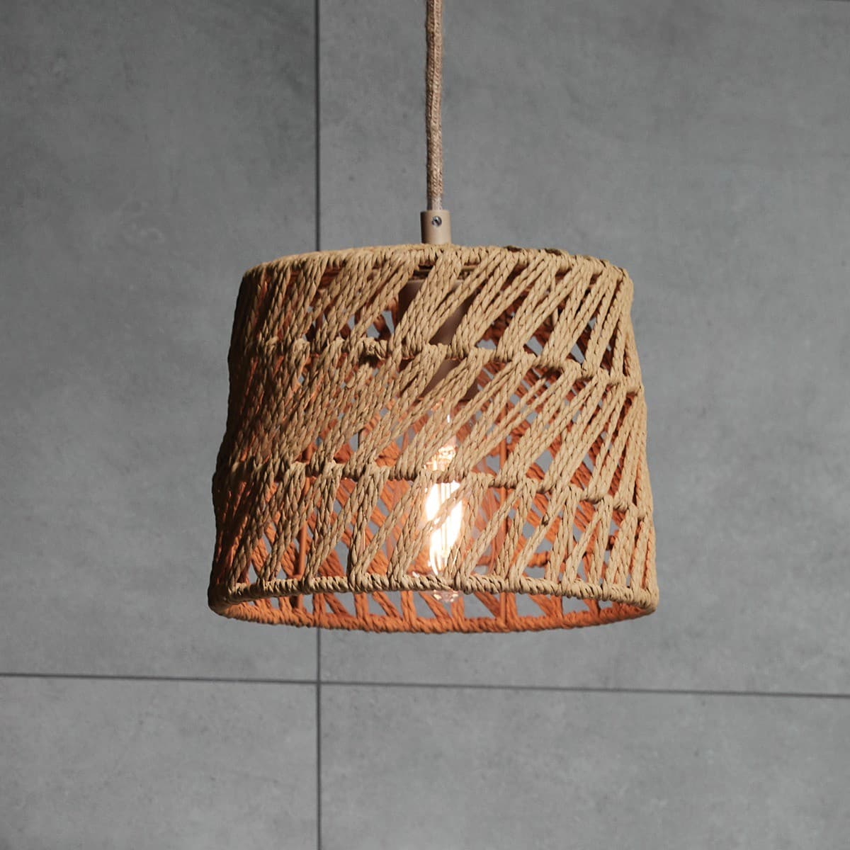 Byron 1 Light Small Pendant in Natural Weave-img-4