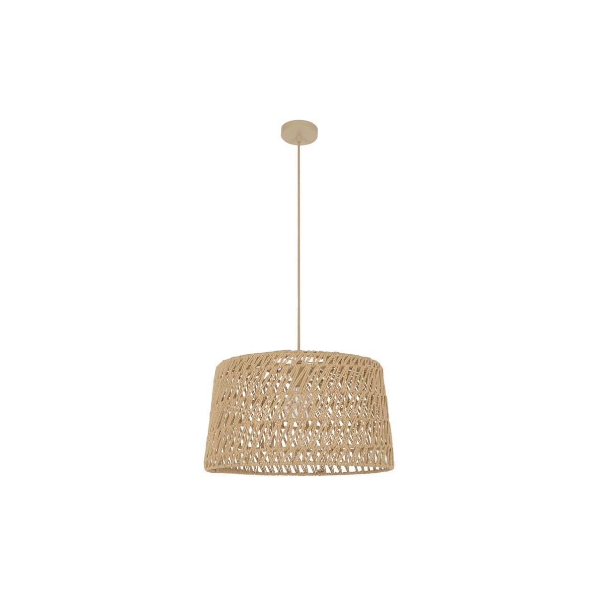 Byron 1 Light Large Pendant in Natural Weave-img-1
