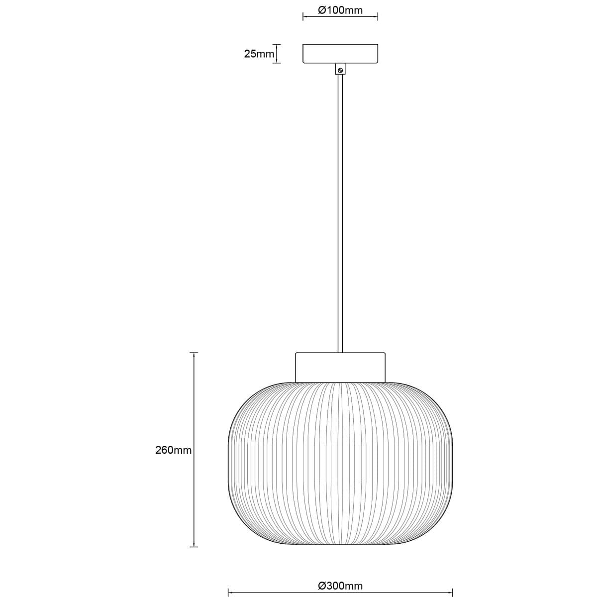 Mele 1 Light Squat Pendant in Frosted Opal Glass with Ash Wood-img-2