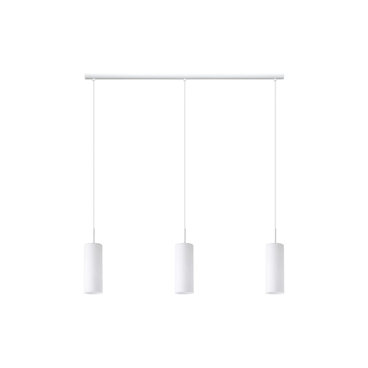 Form 3 Light Bar Pendant in White with Frosted Opal Glass