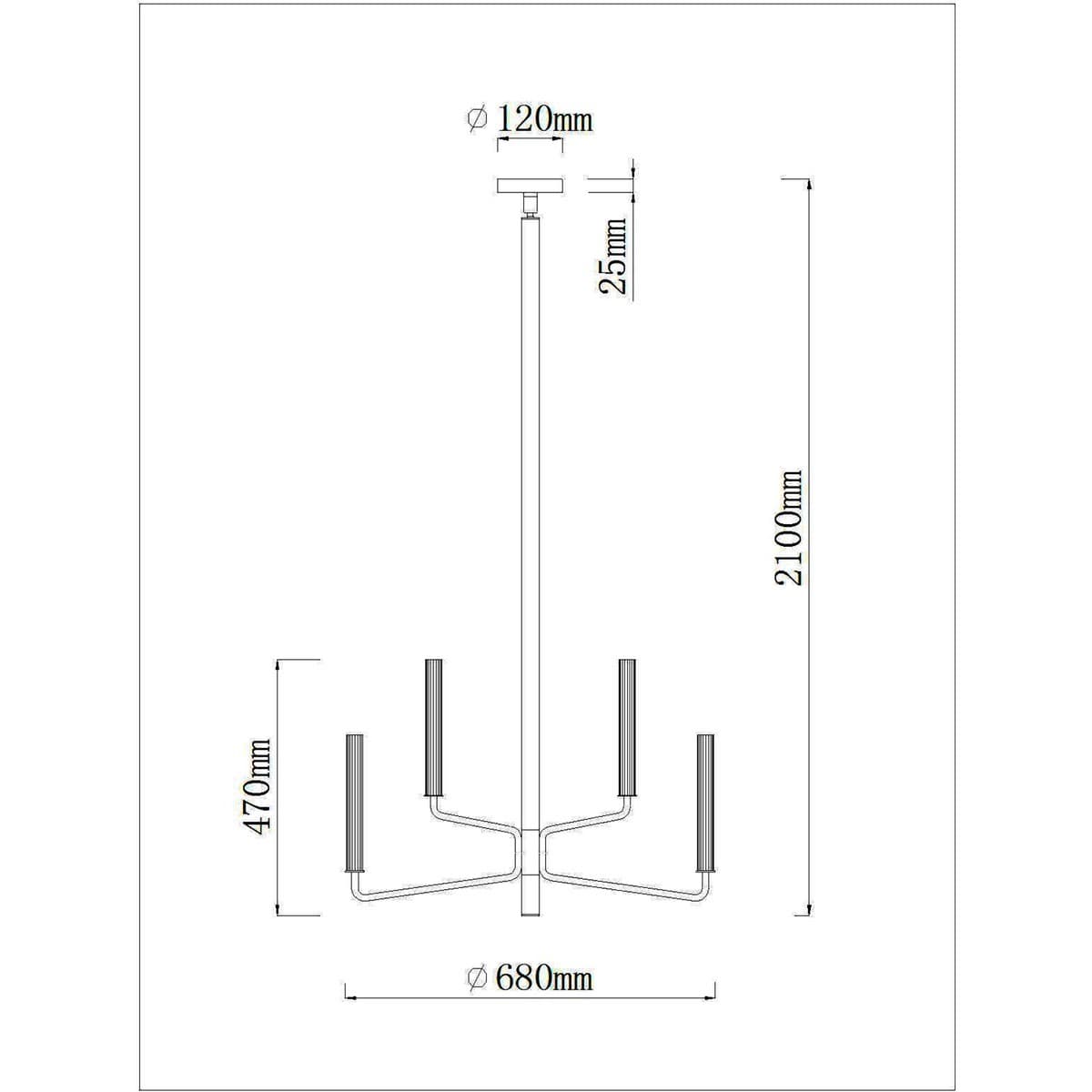 Esther 6 Light Pendant in Gunn Metal-img-2