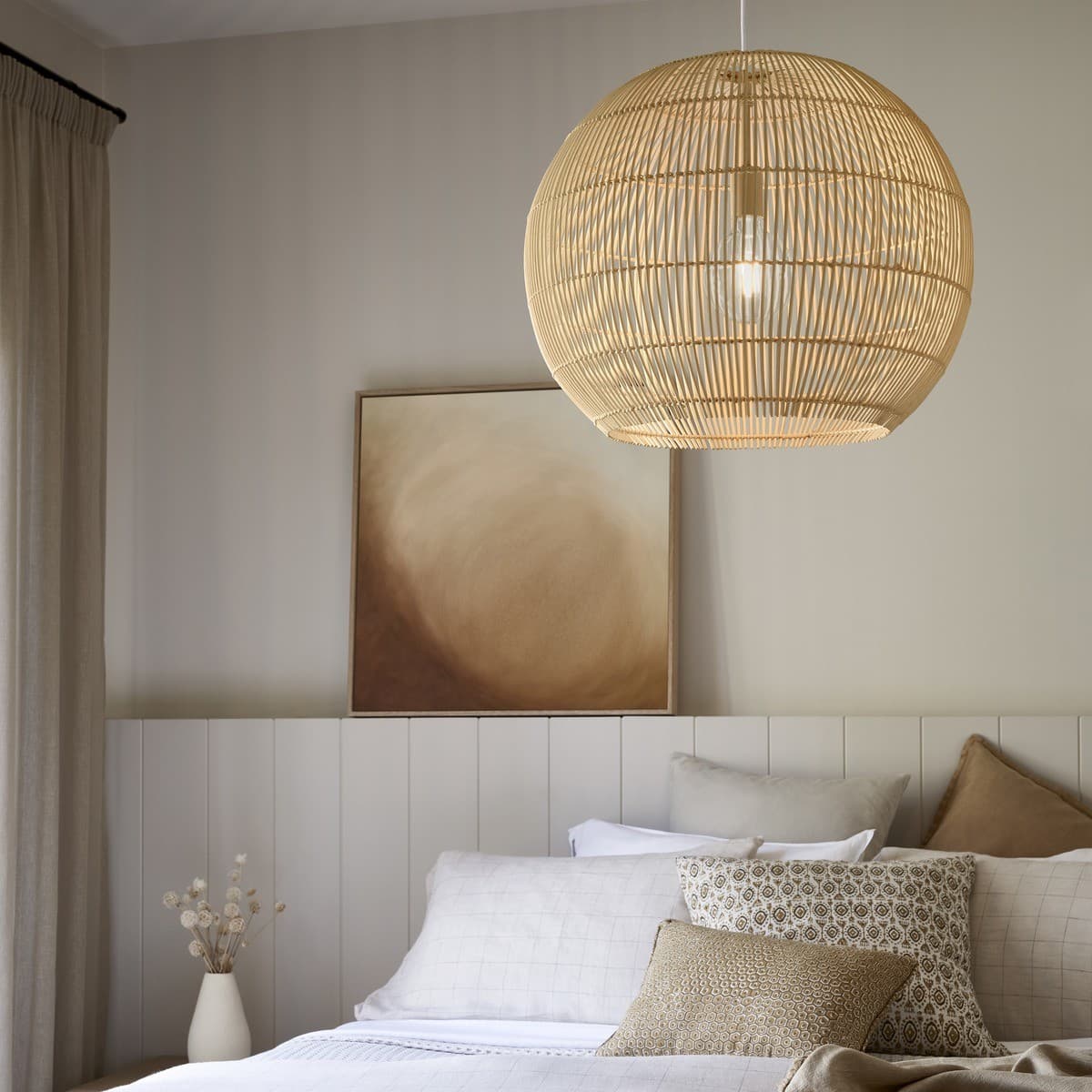Herman 1 Light 500mm Round Pendant in Natural-img-3