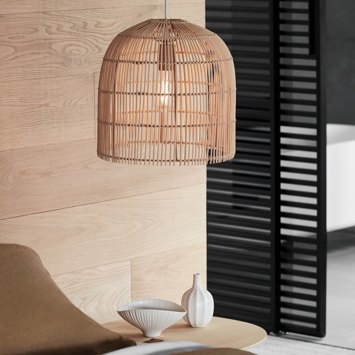 Herman 1 Light 350mm Tall Pendant in Natural