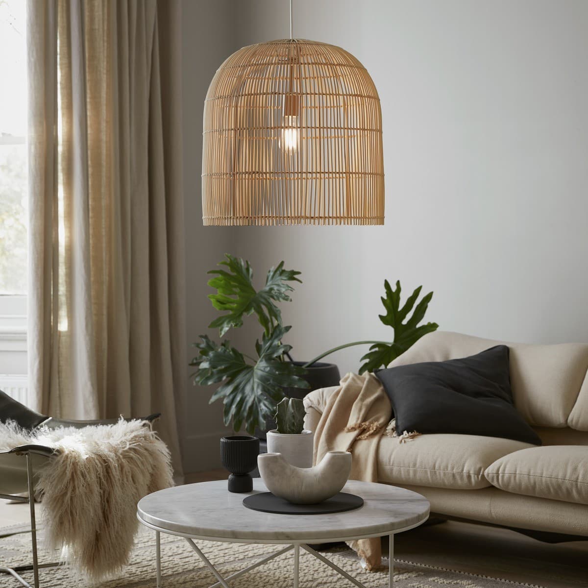 Herman 1 Light 500mm Tall Pendant in Natural-img-3