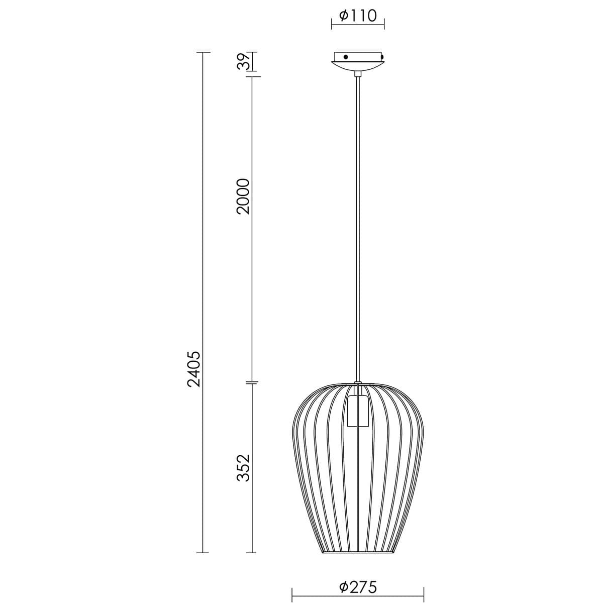 Callam 1 Light Medium Pendant in Bronze-img-2
