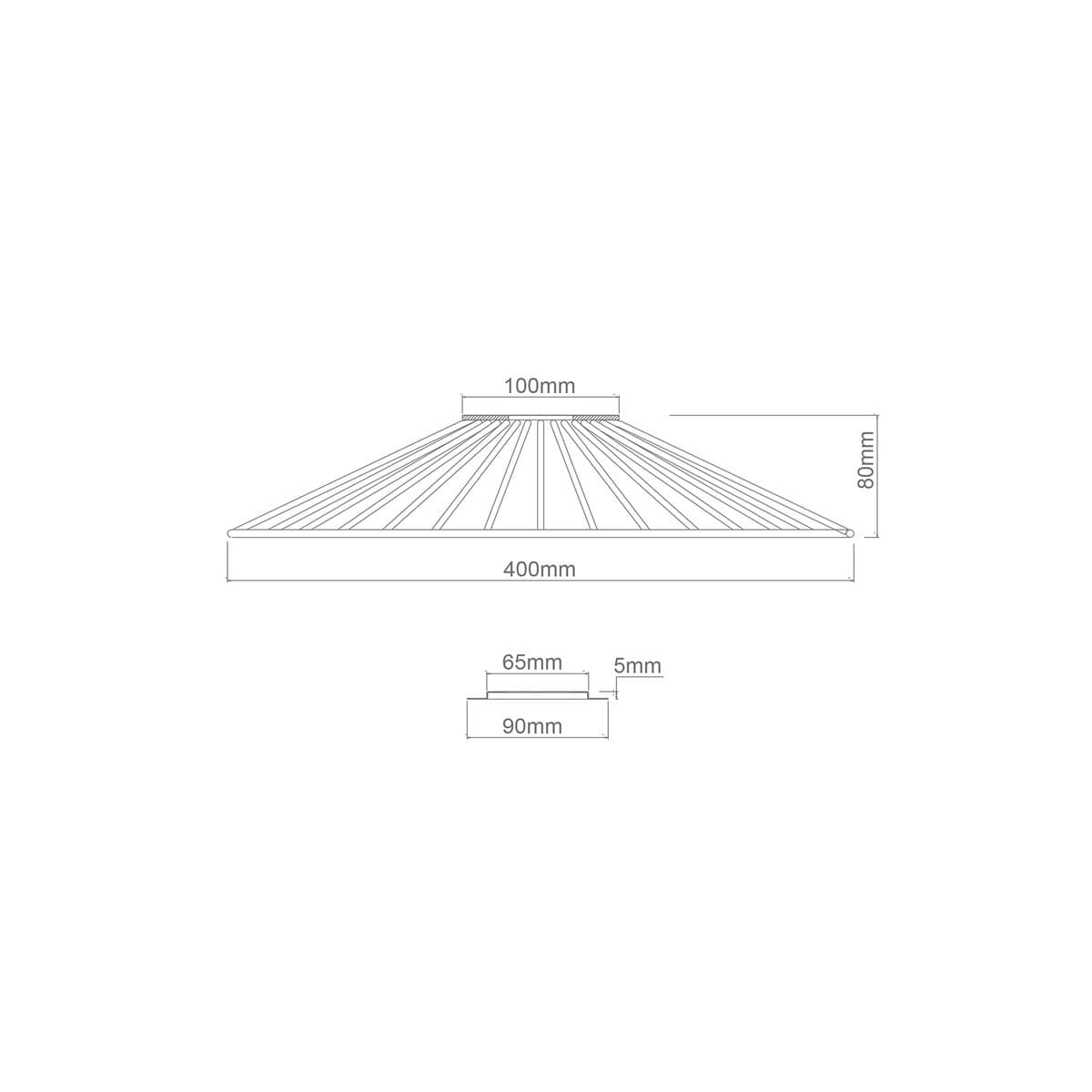 Lexicon Conical Cage Shade in White