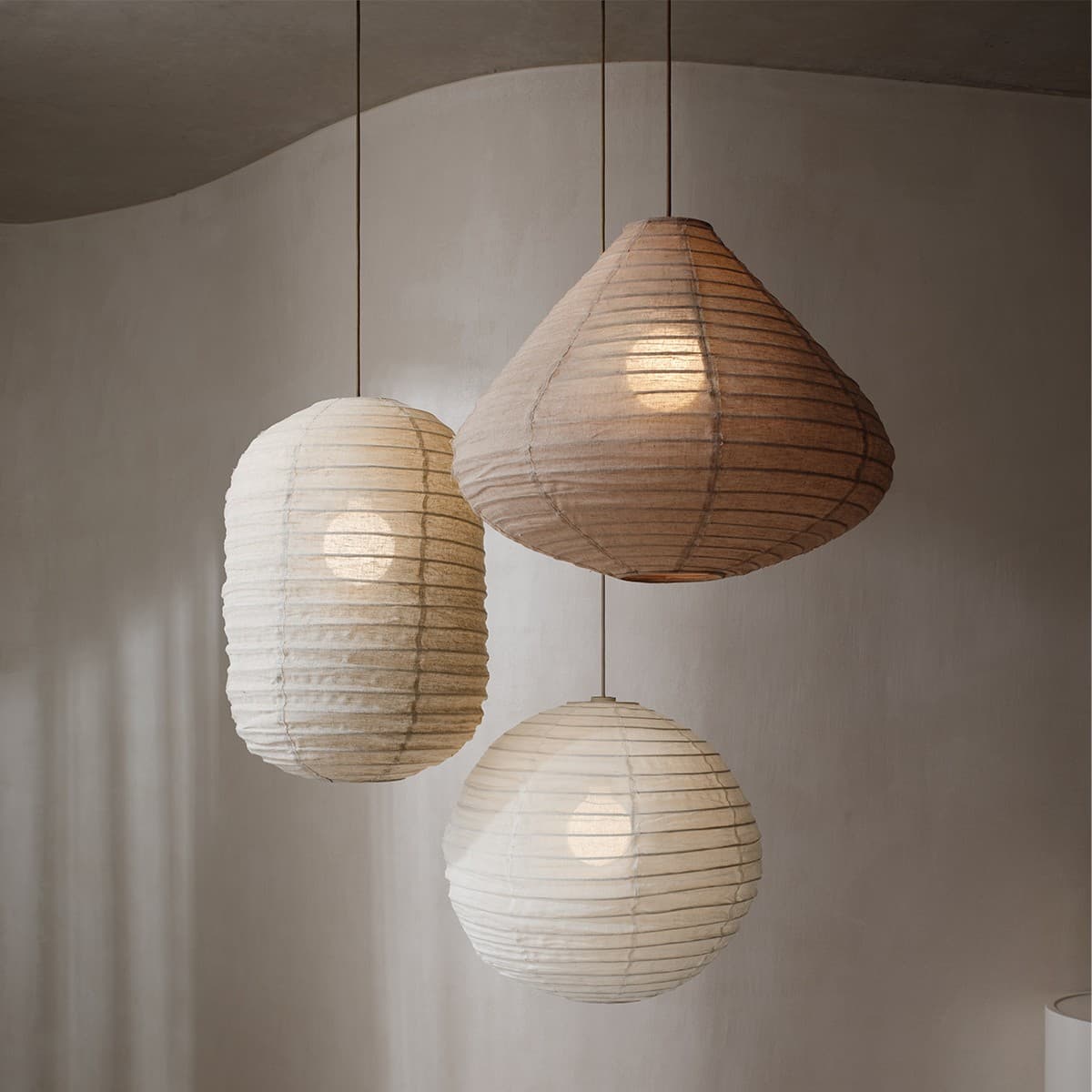 Tamarind Droplet Handcrafted Linen Shade Only in Natural-img-4