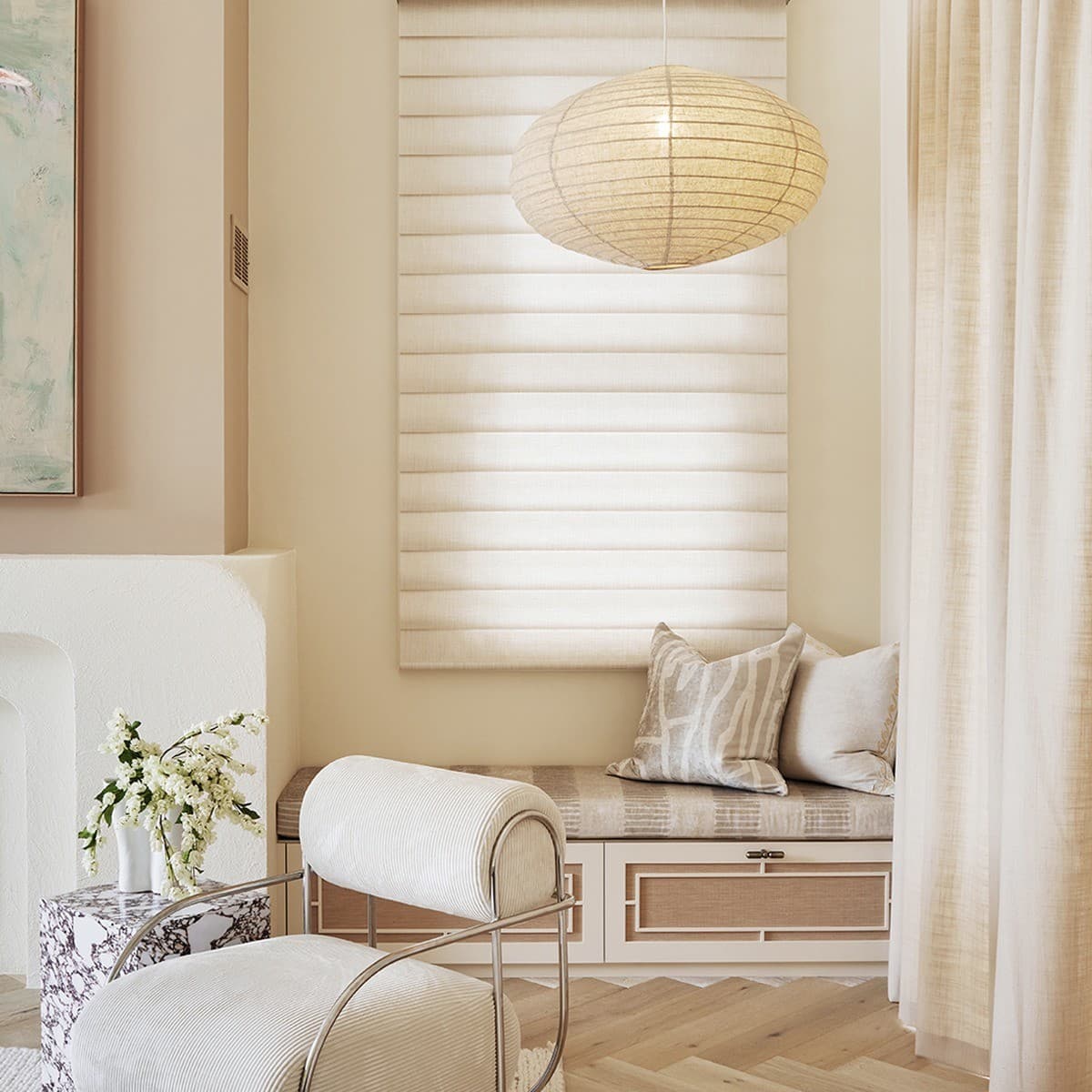 Tamarind 600mm Oval Handcrafted Linen Shade Only in Natural-img-3