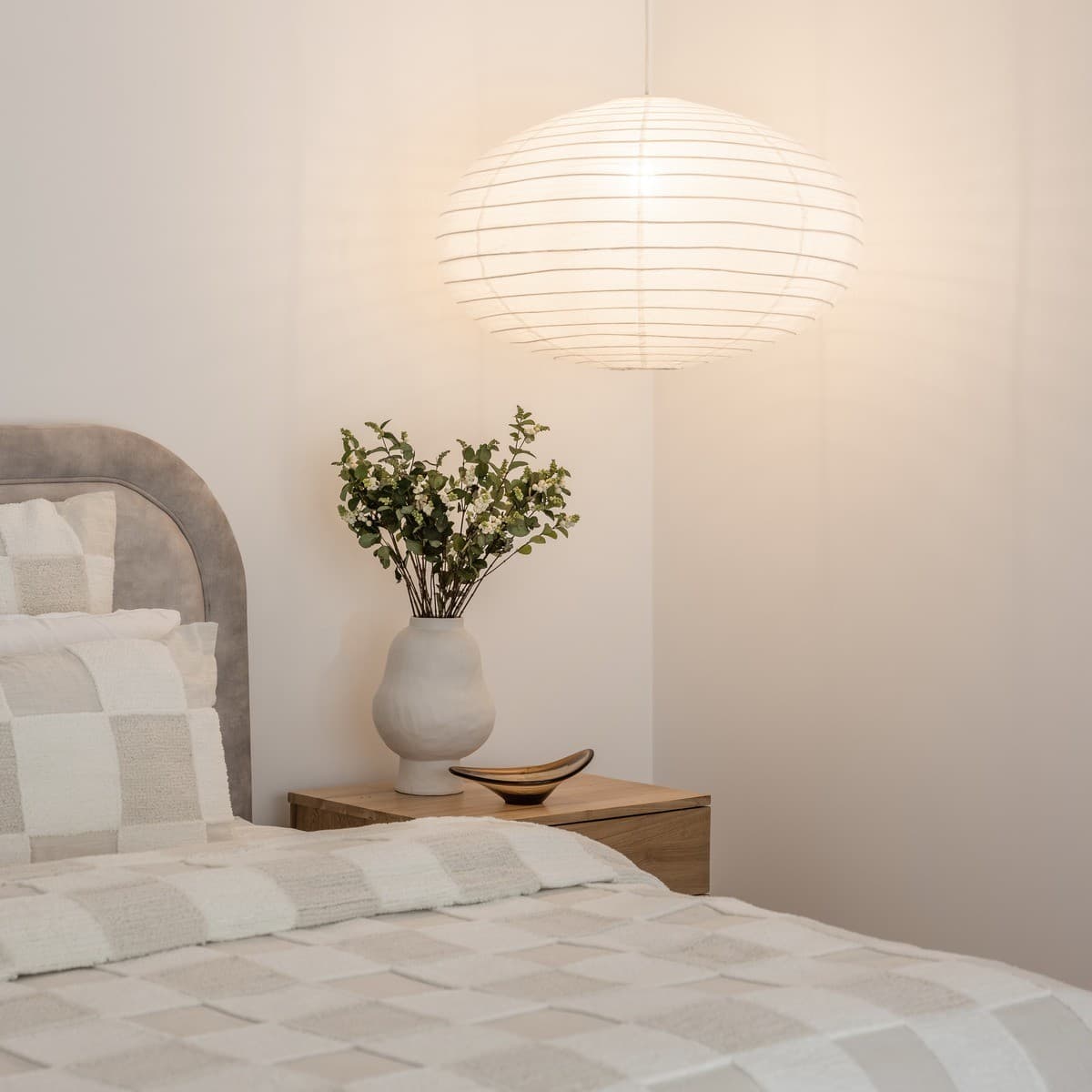Tamarind 800mm Oval Handcrafted Linen Shade Only in Ivory-img-4