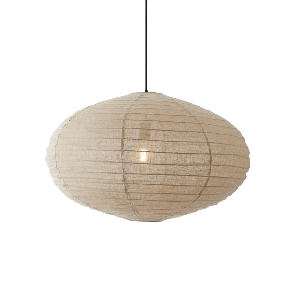 Tamarind 800mm Oval Handcrafted Linen Shade Only in Natural-img-1