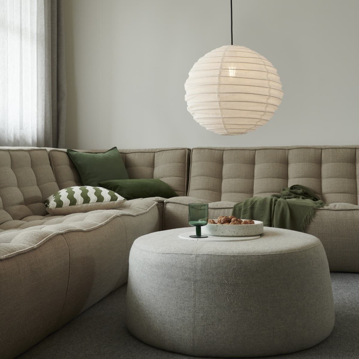 Tamarind 400mm Round Handcrafted Linen Shade Only in Ivory-img-2