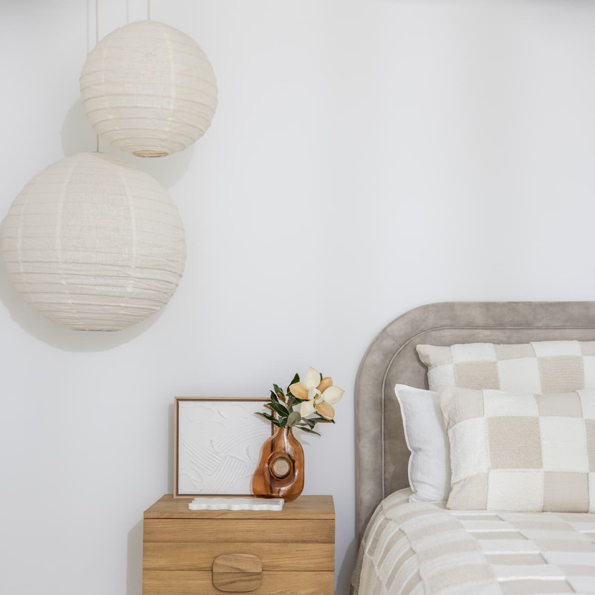 Tamarind 400mm Round Handcrafted Linen Shade Only in Ivory-img-3