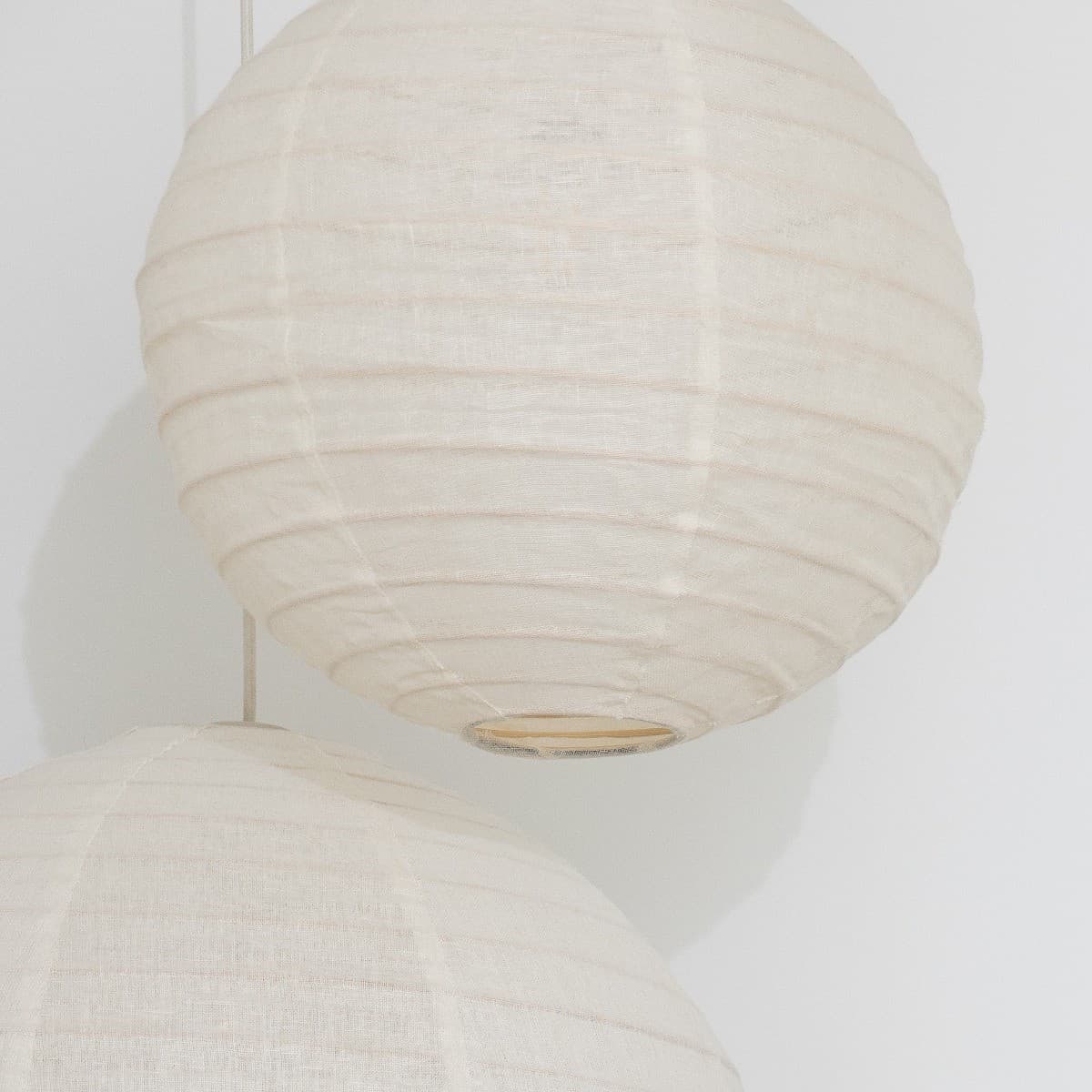 Tamarind 400mm Round Handcrafted Linen Shade Only in Ivory-img-4