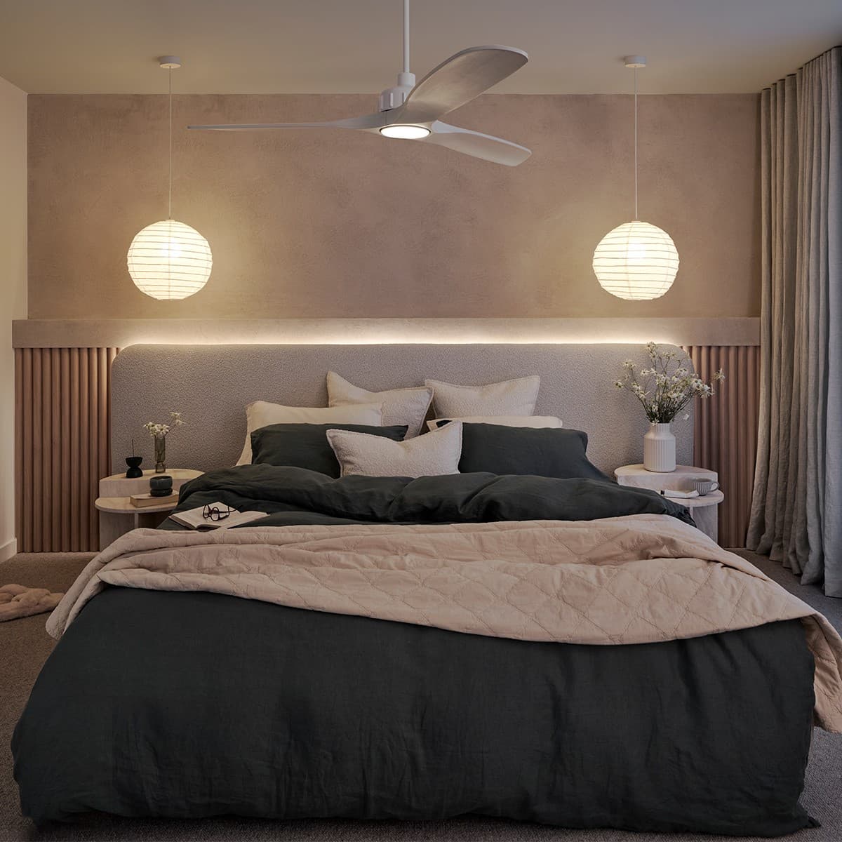 Tamarind 400mm Round Handcrafted Linen Shade Only in Ivory-img-6