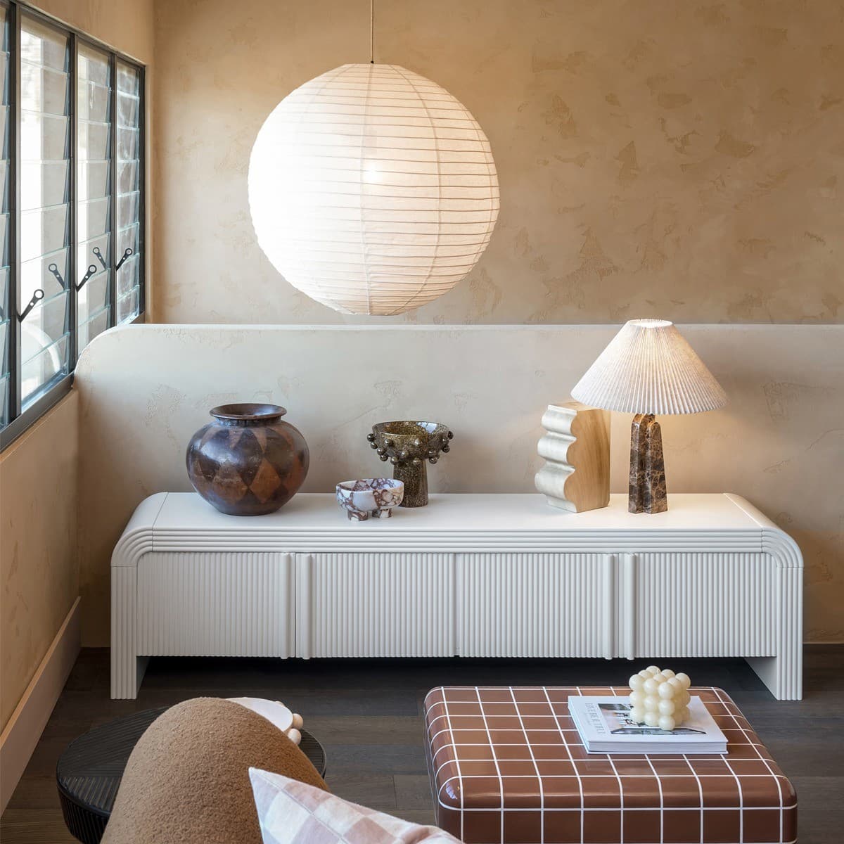 Tamarind 600mm Round Handcrafted Linen Shade Only in Ivory-img-5