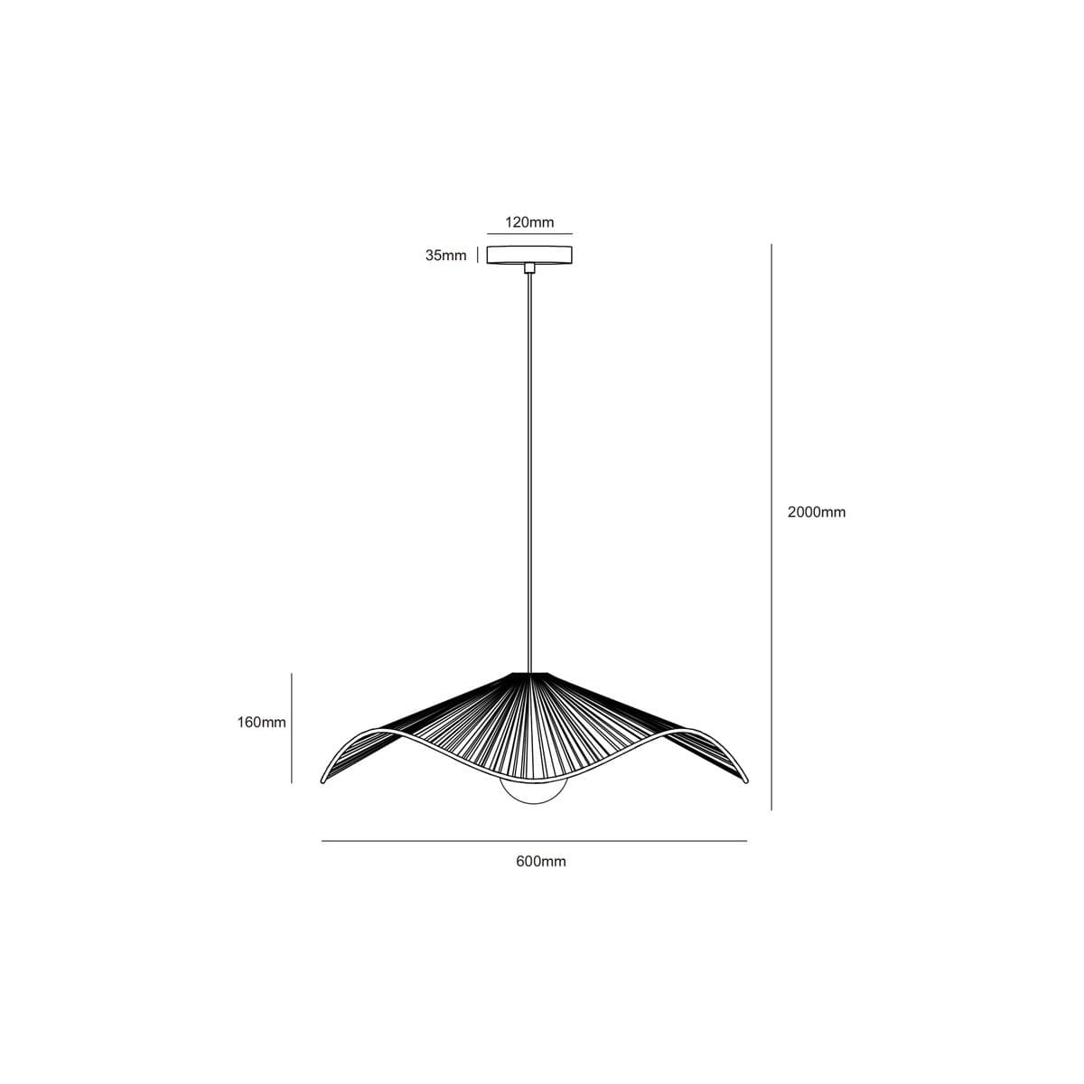 Samba 1 Light 600mm Woven Pendant in Natural-img-2