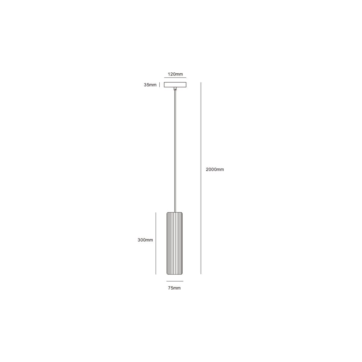 Cedar 1 Light Small Cylinder Pendant in Black-img-2
