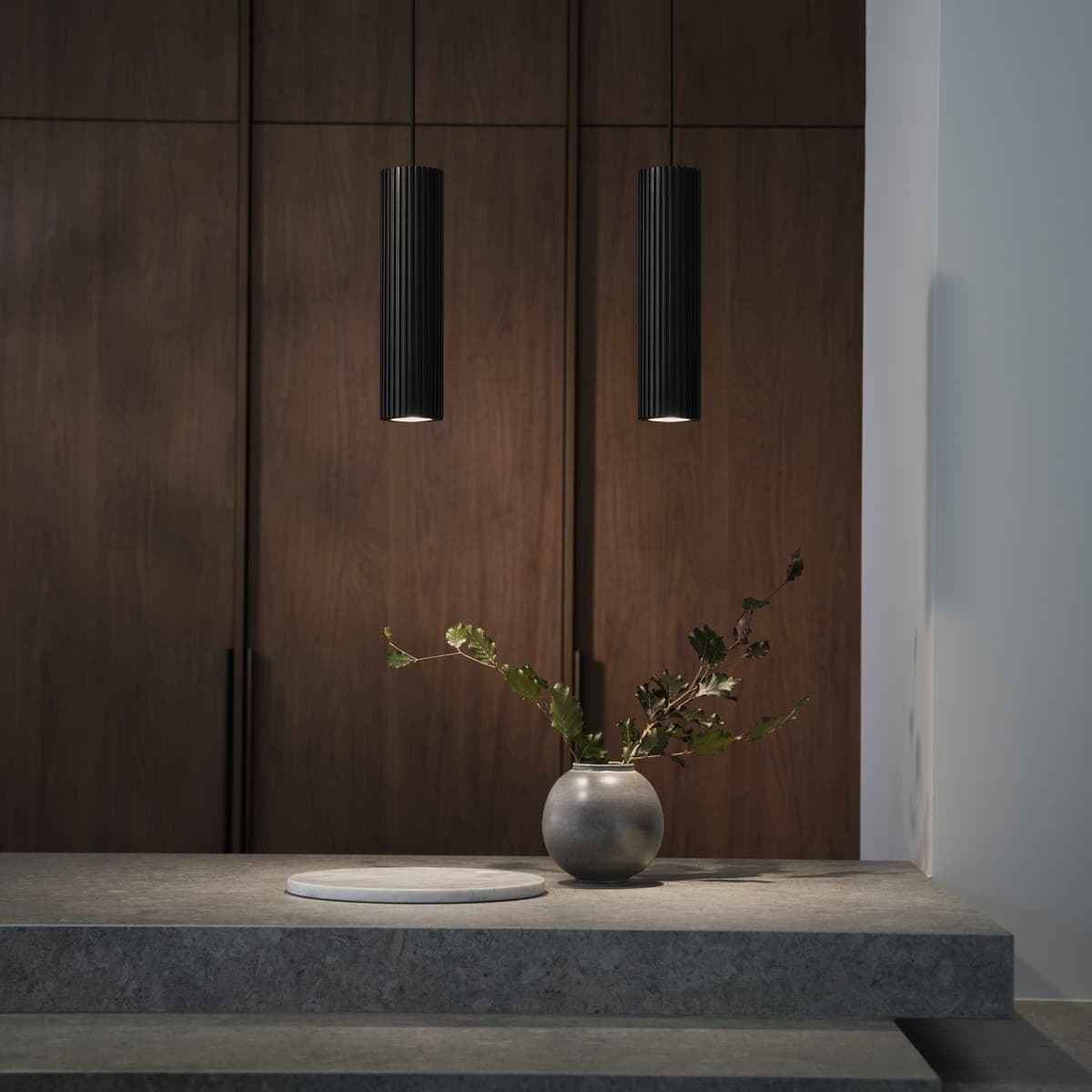 Cedar 1 Light Small Cylinder Pendant in Black-img-4