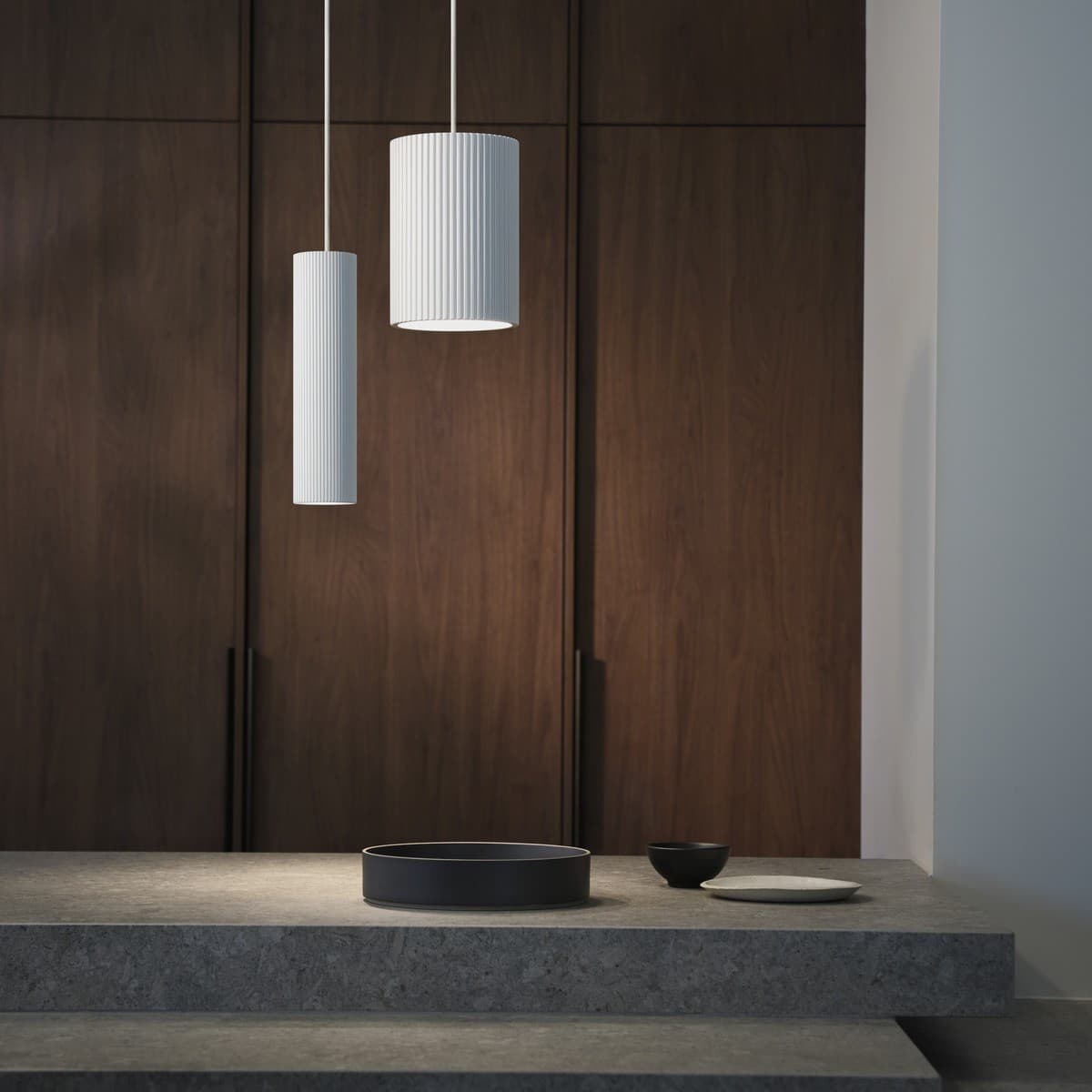 Cedar 1 Light Small Cylinder Pendant in White-img-2