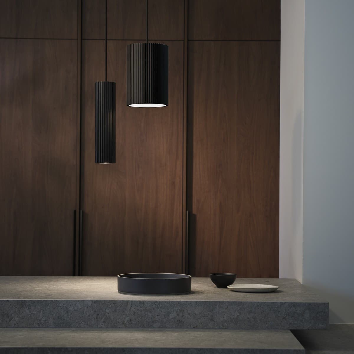 Cedar 1 Light Large Cylinder Pendant in Black-img-4