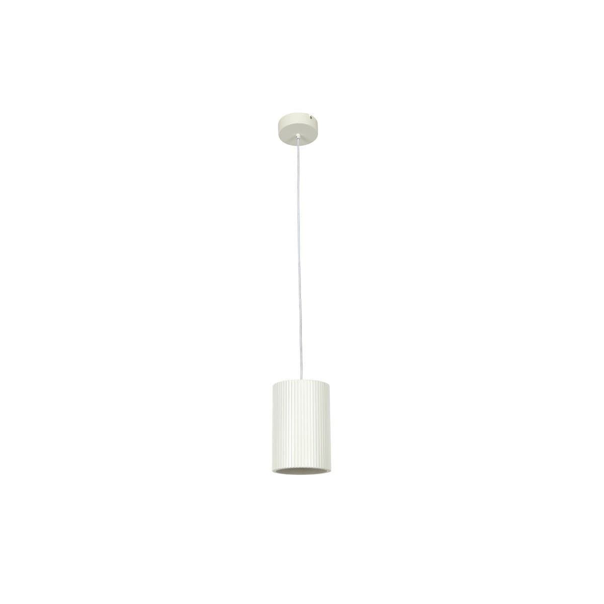 Cedar 1 Light Large Cylinder Pendant in White