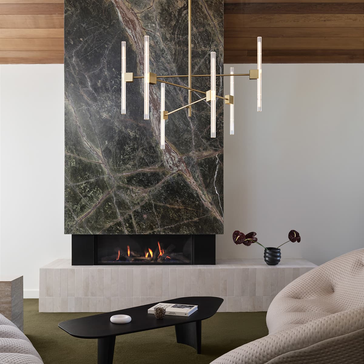 Preston 6 Light Flare Pendant in Aged Brass-img-2