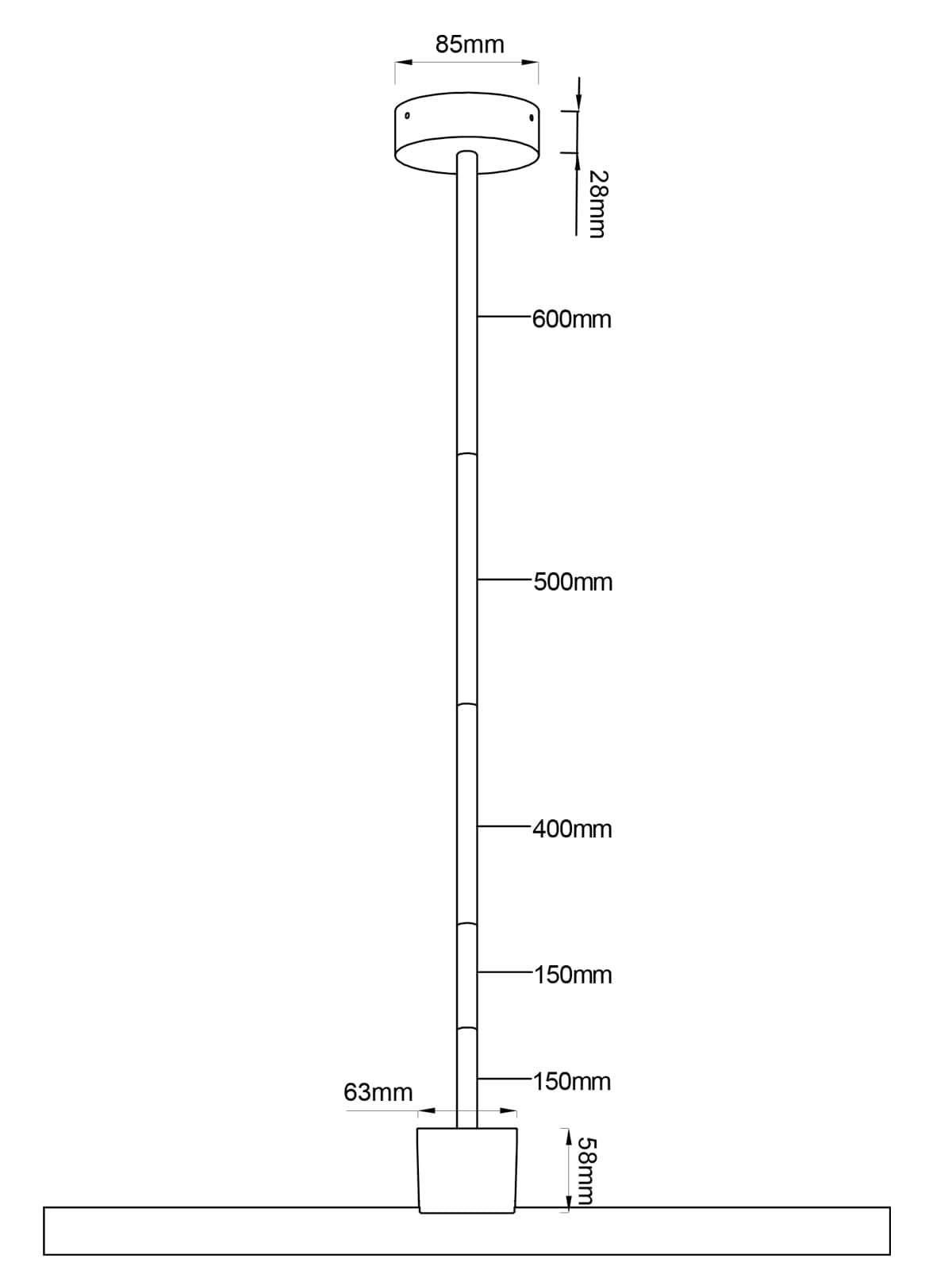 Preston 1 Light IP44 Pendant in Bronze