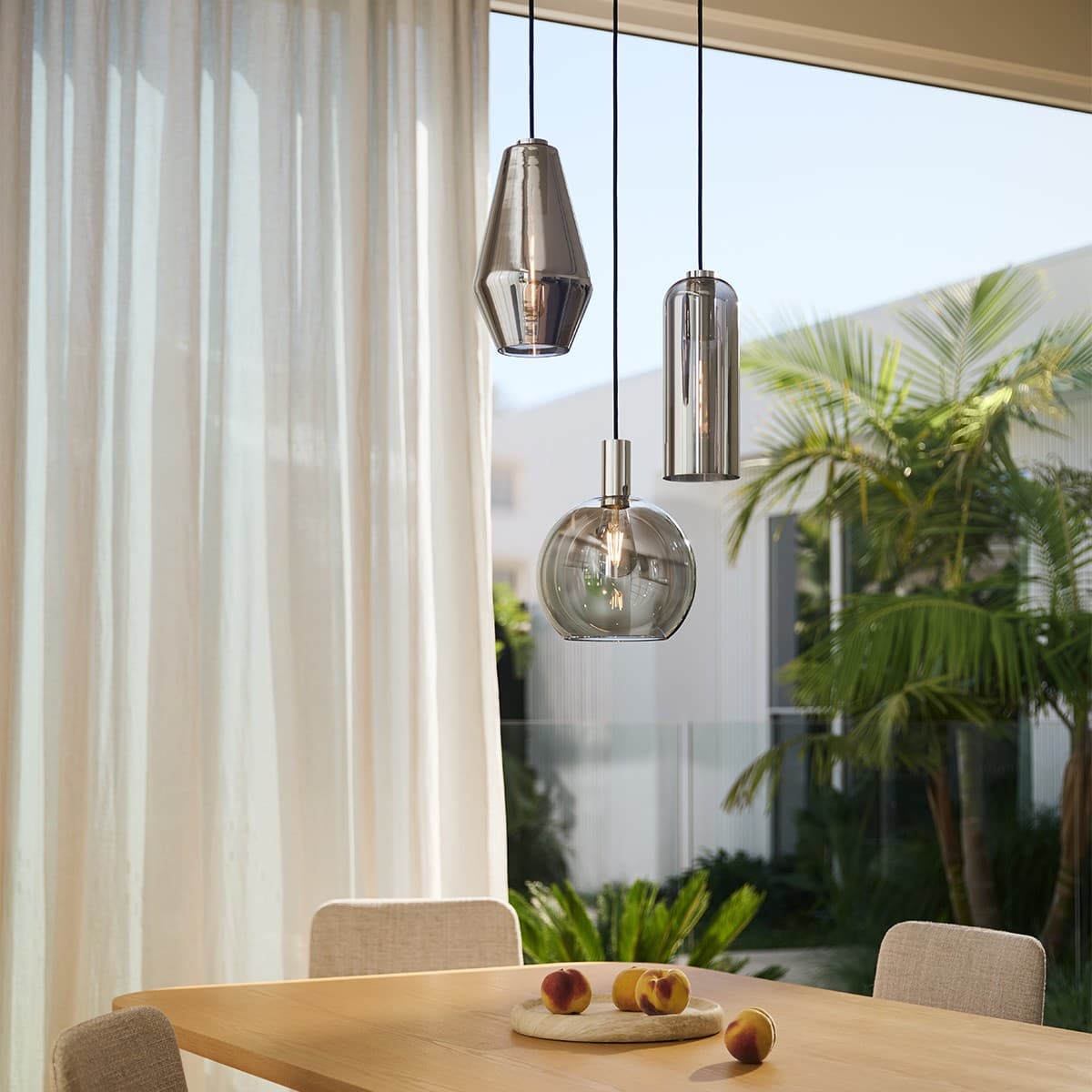 Create II Tall Diamond Shade in Smoked Glass