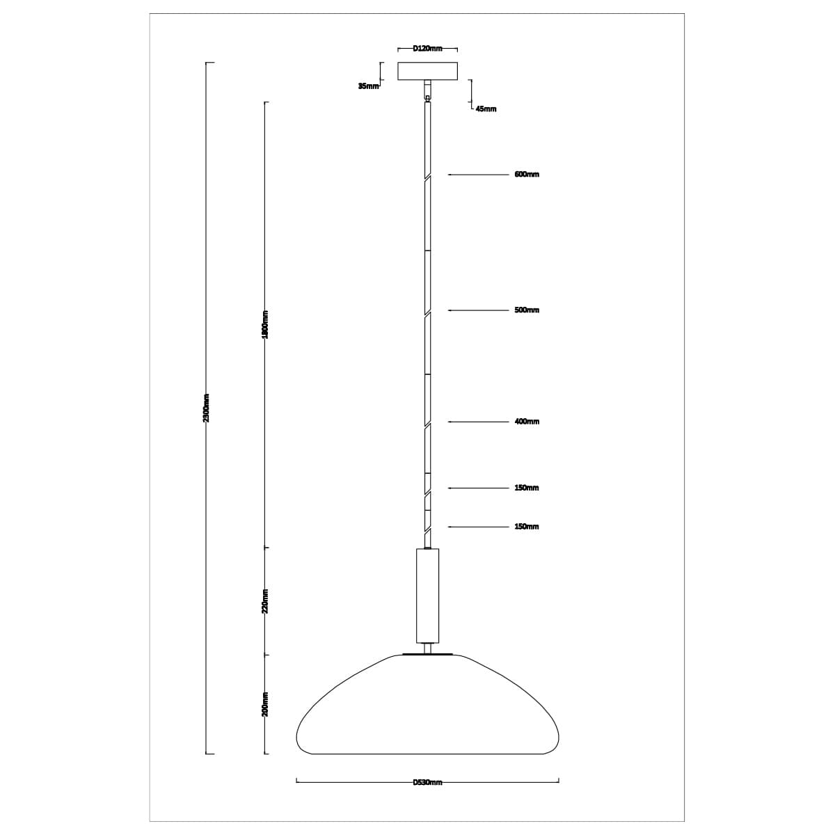 Merci 3 Light Large Pendant in Milk Glass with Bronze and Natural Travertine Detail-img-2