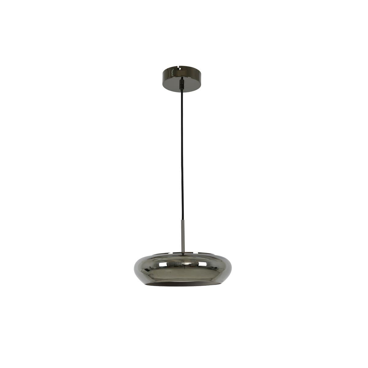 Loch 1 Light Pendant in Gunmetal with Smoke Glass-img-1