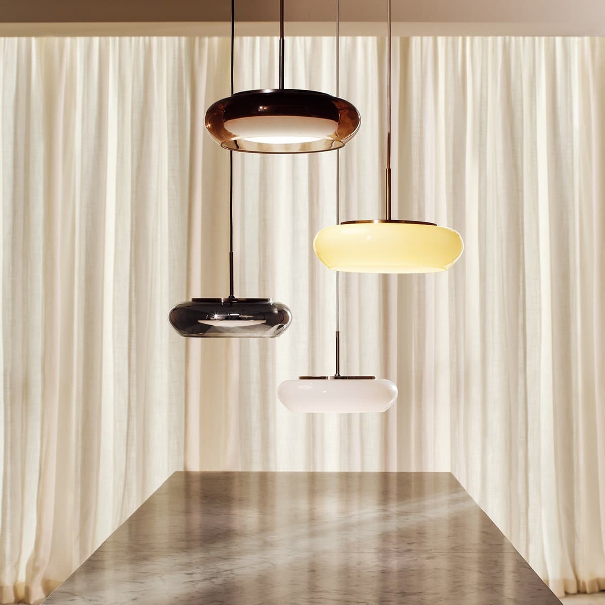 Loch 1 Light Pendant in Gunmetal with Smoke Glass-img-2