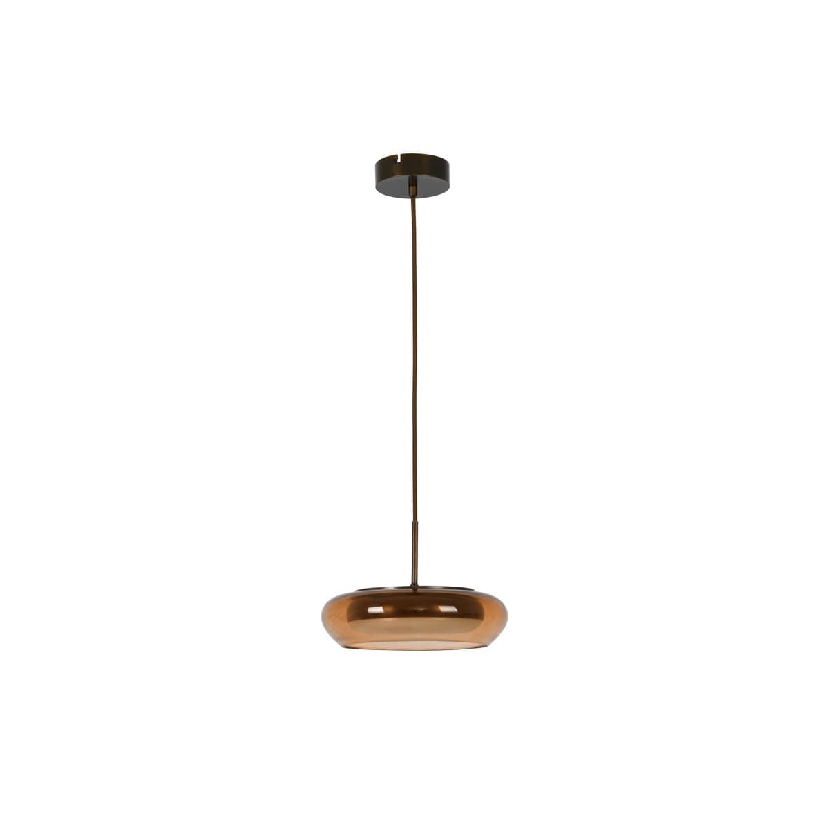 Loch 1 Light Pendant in Bronze with Sepia Glass-img-1