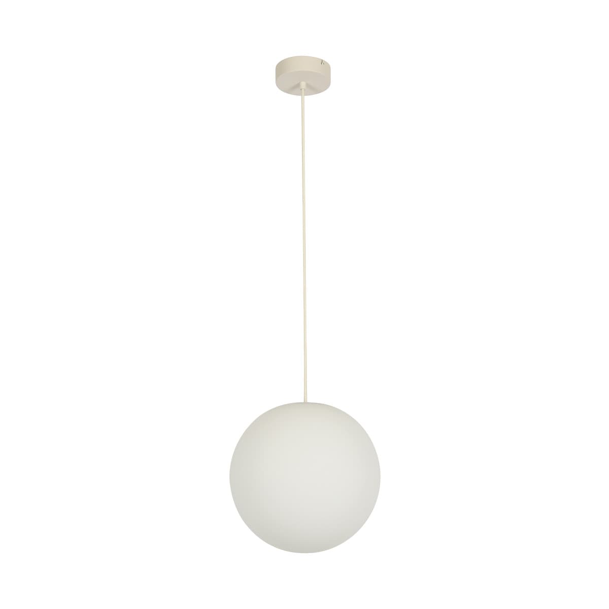 August Round Pendant in Chalk White with Opal Glass-img-1