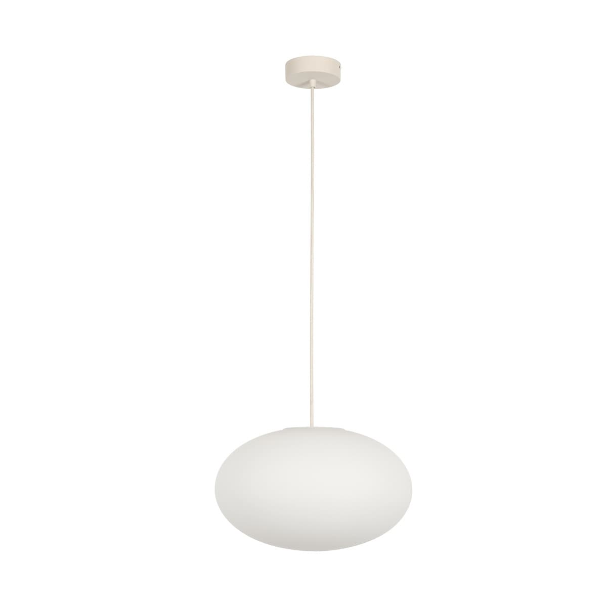 August Oval Pendant in Chalk White with Opal Glass-img-2
