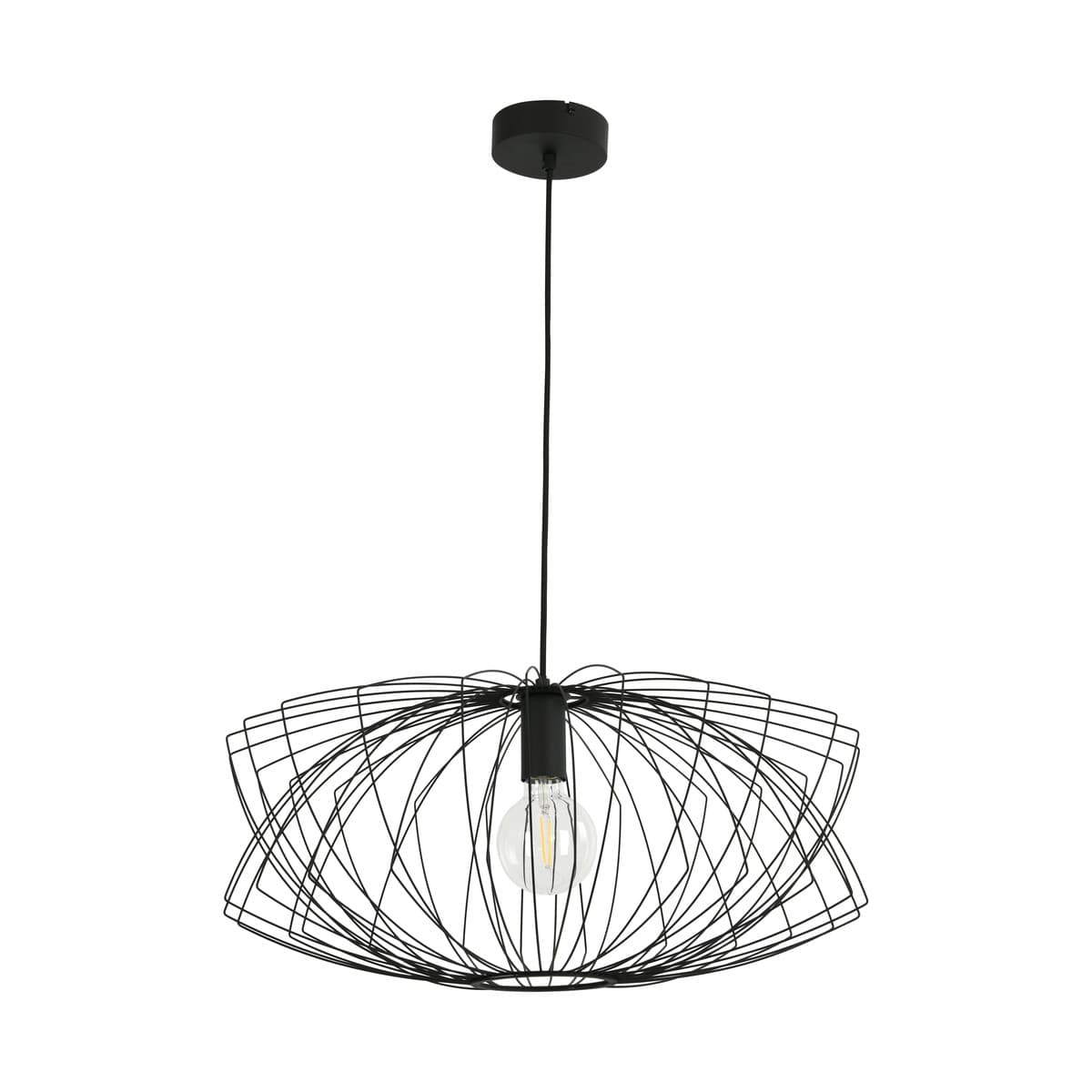 Trace Squat Pendant in Black
