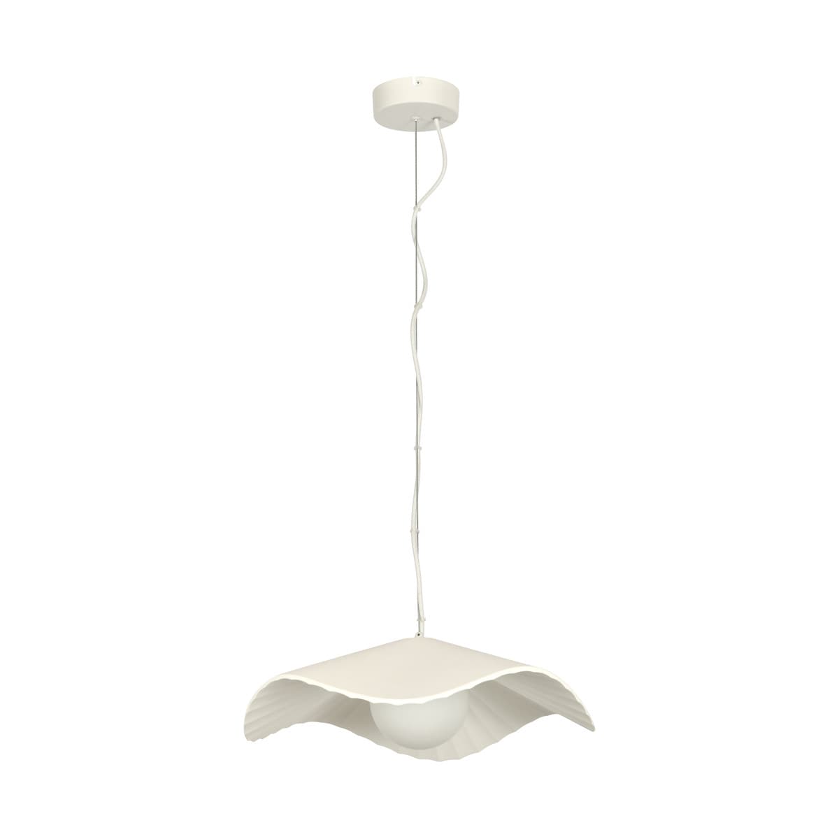 MFL Ballare 450mm Gypsum Pendant in White with Opal Glass