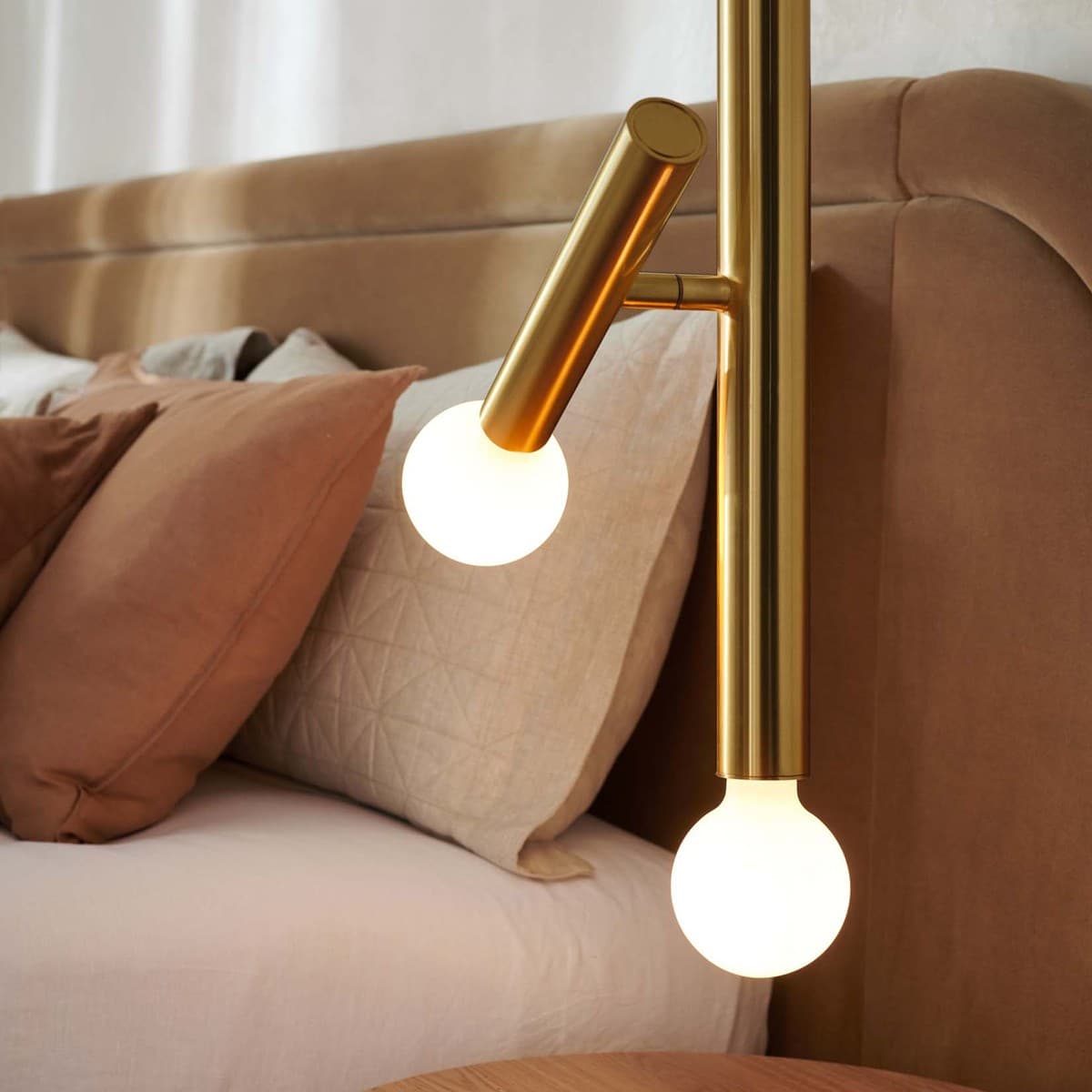 Parker 2 Light Drop Pendant with Adjustable Arm in Brass-img-2