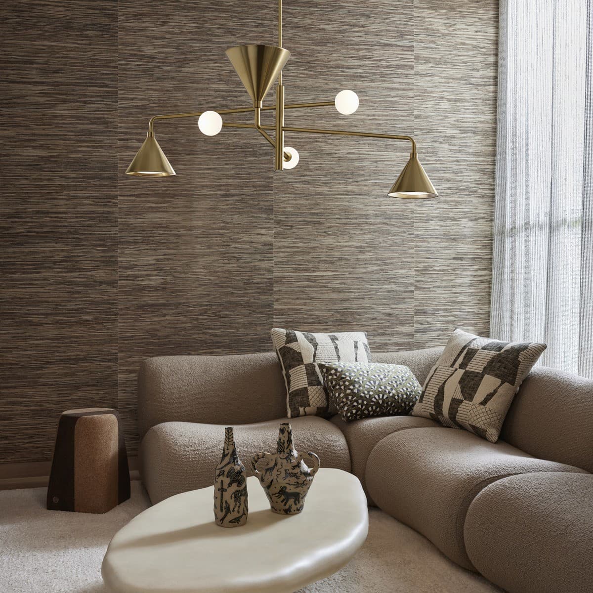 Miller 6 Light Pendant in Aged Brass-img-3