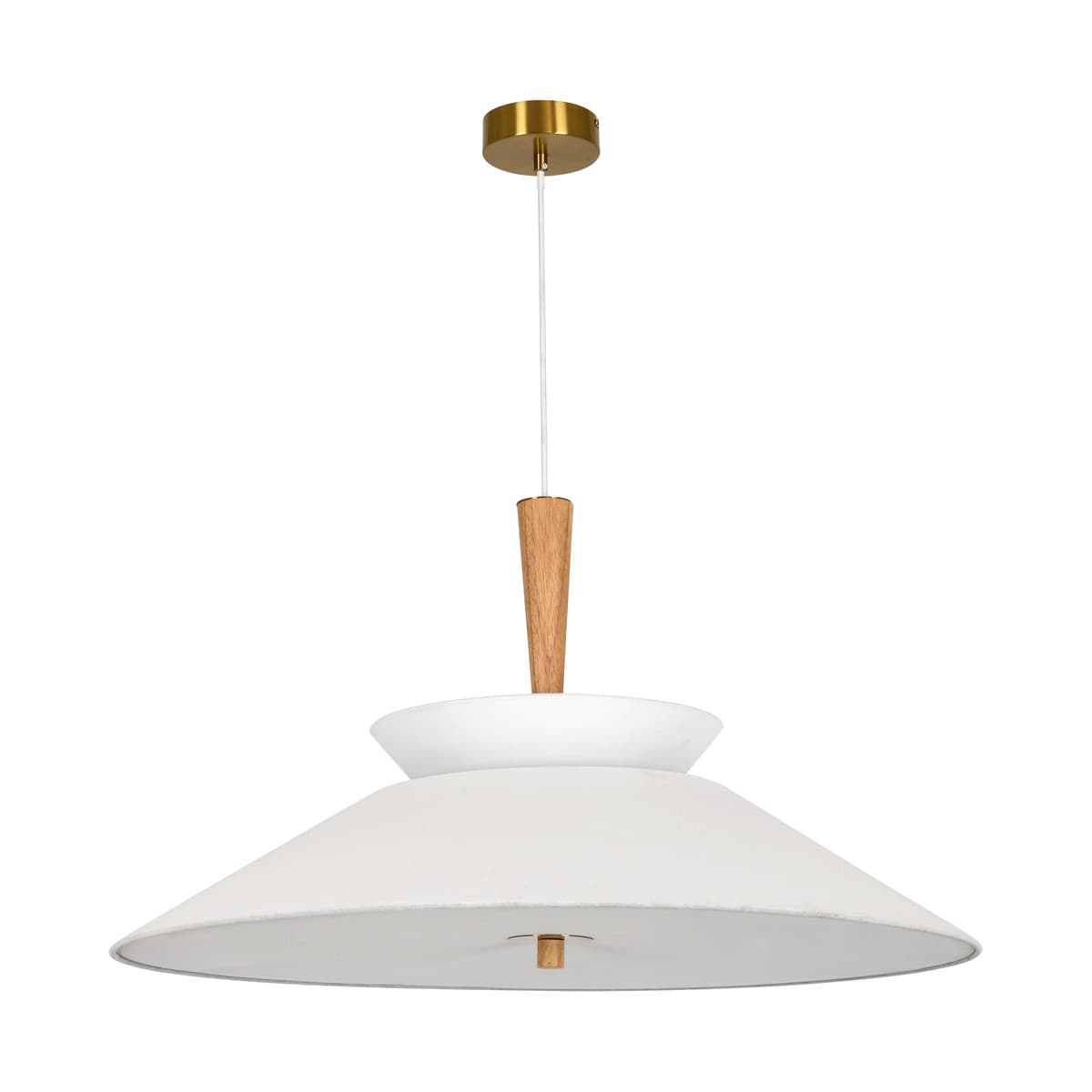Wirth 7 Light 800mm Pendant in Oak with White Linen-img-2