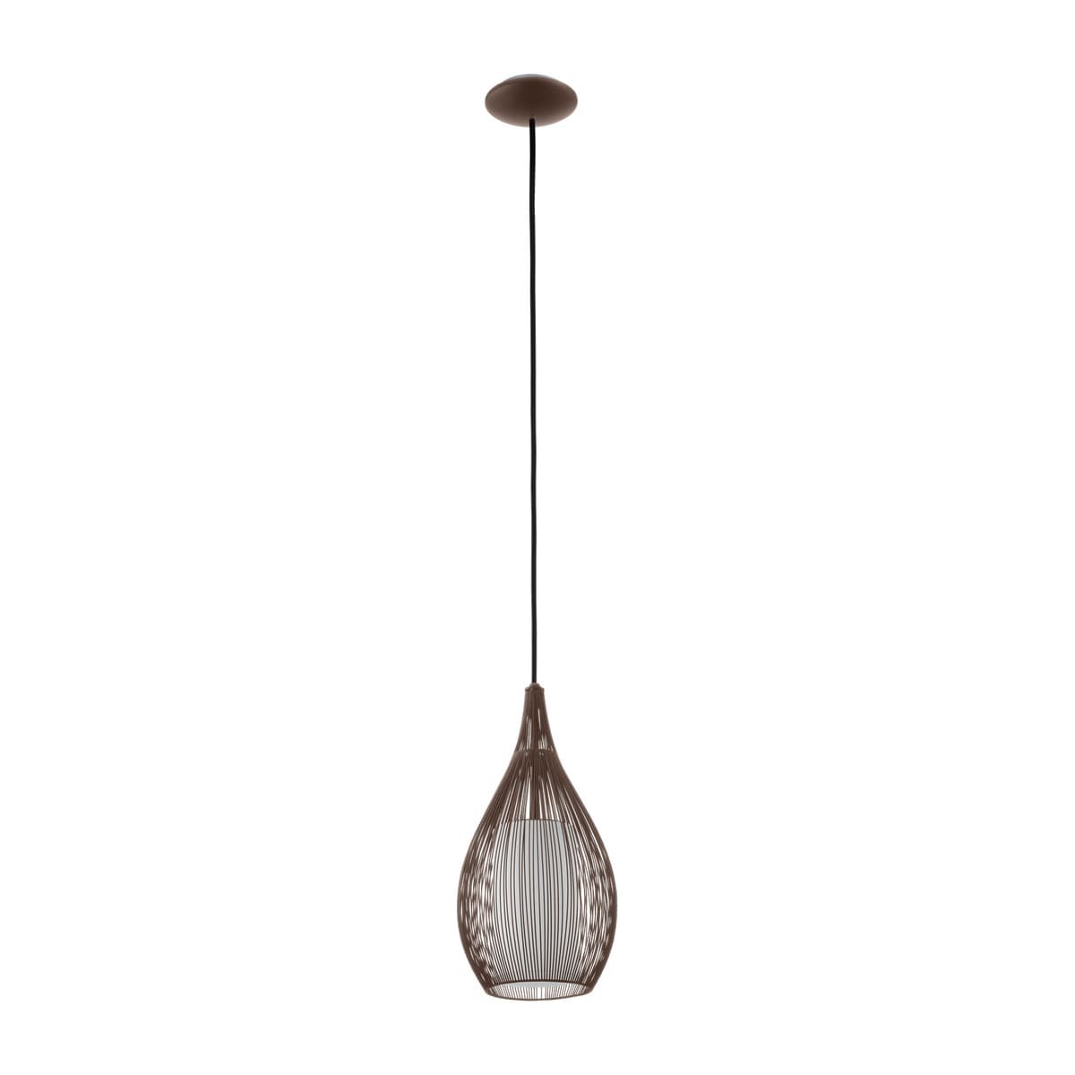 Solis Small Pendant in Bronze with Frosted Opal Glass